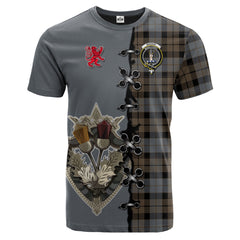 MacKay Weathered Tartan T-shirt - Lion Rampant And Celtic Thistle Style
