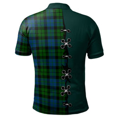 MacKie Tartan Polo Shirt - Lion Rampant And Celtic Thistle Style