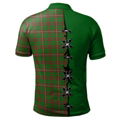 MacKinnon Hunting Modern Tartan Polo Shirt - Lion Rampant And Celtic Thistle Style