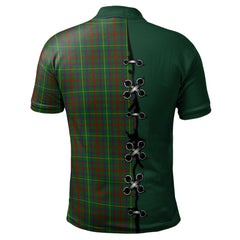 MacKintosh Hunting Tartan Polo Shirt - Lion Rampant And Celtic Thistle Style