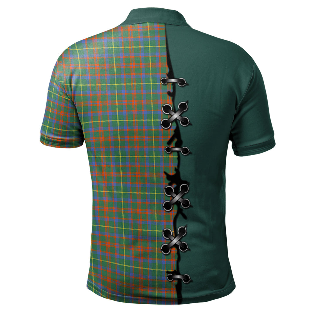 MacKintosh Hunting Ancient Tartan Polo Shirt - Lion Rampant And Celtic Thistle Style