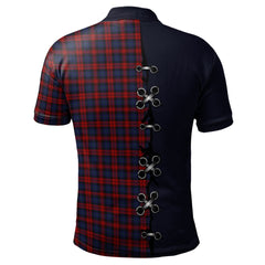 MacLachlan Tartan Polo Shirt - Lion Rampant And Celtic Thistle Style