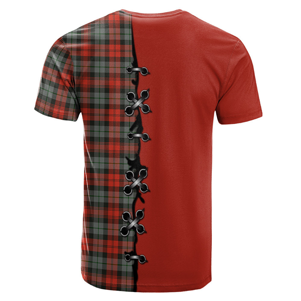 MacLachlan Weathered Tartan T-shirt - Lion Rampant And Celtic Thistle Style