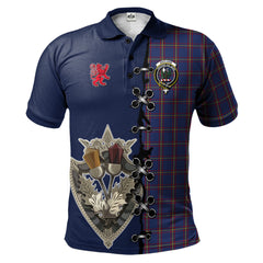 MacLaine of Lochbuie Tartan Polo Shirt - Lion Rampant And Celtic Thistle Style