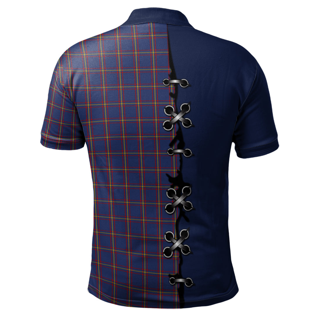 MacLaine of Lochbuie Tartan Polo Shirt - Lion Rampant And Celtic Thistle Style