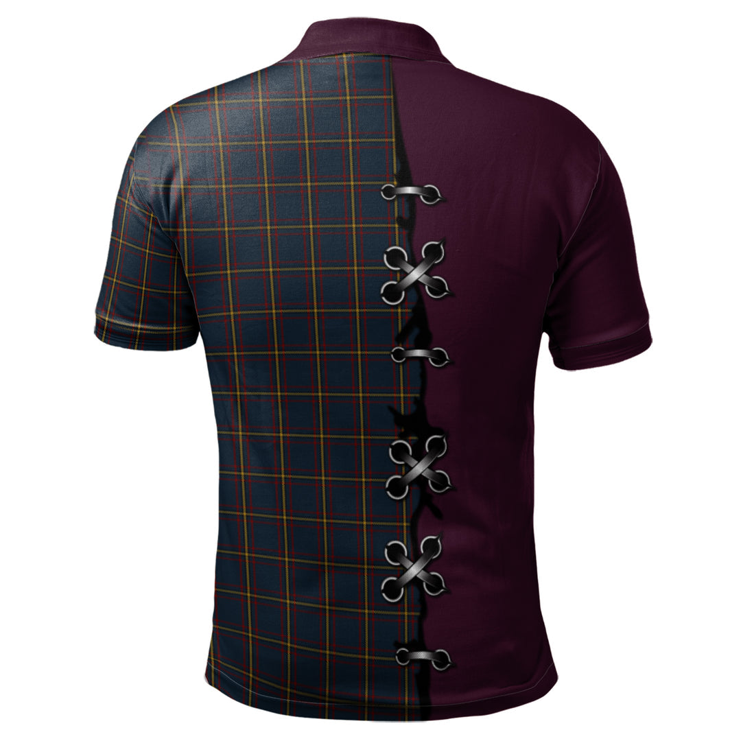 MacLaine of Lochbuie Hunting Tartan Polo Shirt - Lion Rampant And Celtic Thistle Style