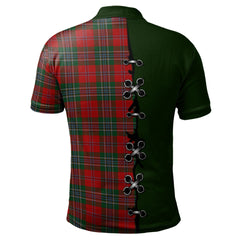 MacLean Tartan Polo Shirt - Lion Rampant And Celtic Thistle Style