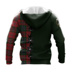 MacLean Tartan Hoodie - Lion Rampant And Celtic Thistle Style