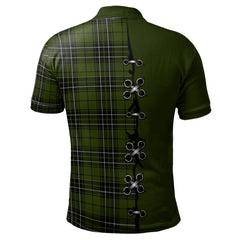 MacLean Hunting Tartan Polo Shirt - Lion Rampant And Celtic Thistle Style