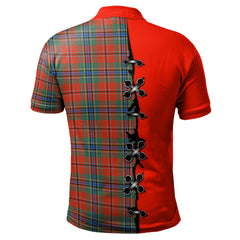 MacLean of Duart Ancient Tartan Polo Shirt - Lion Rampant And Celtic Thistle Stylee