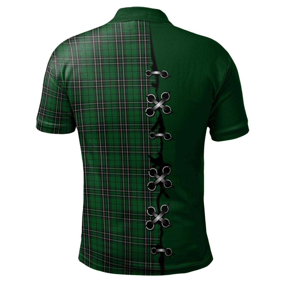 MacLean of Duart Hunting Tartan Polo Shirt - Lion Rampant And Celtic Thistle Style