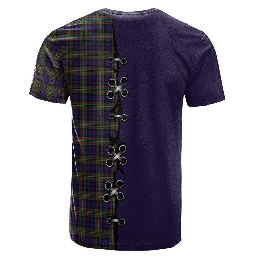 MacLellan Tartan T-shirt - Lion Rampant And Celtic Thistle Style