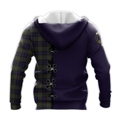 MacLellan Tartan Hoodie - Lion Rampant And Celtic Thistle Style