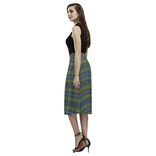 MacLellan Ancient Tartan Aoede Crepe Skirt
