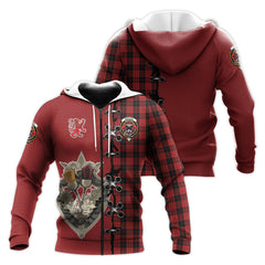 MacLeod Black and Red Tartan Hoodie - Lion Rampant And Celtic Thistle Style