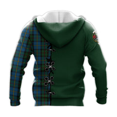 MacLeod Green Tartan Hoodie - Lion Rampant And Celtic Thistle Style