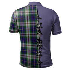 MacLeod Of Californian Tartan Polo Shirt - Lion Rampant And Celtic Thistle Style