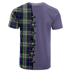 MacLeod Of Californian Tartan T-shirt - Lion Rampant And Celtic Thistle Style