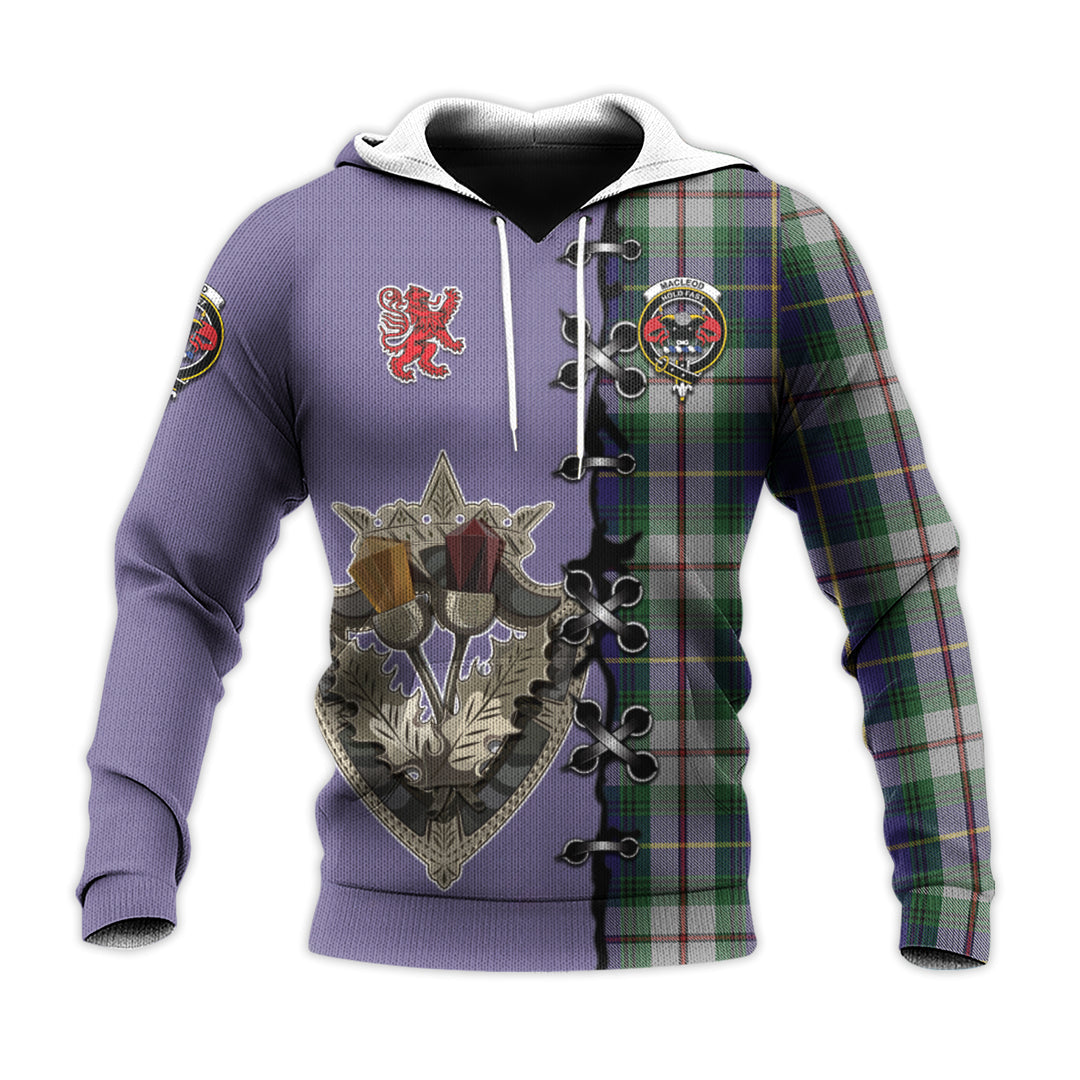 MacLeod Of Californian Tartan Hoodie - Lion Rampant And Celtic Thistle Style