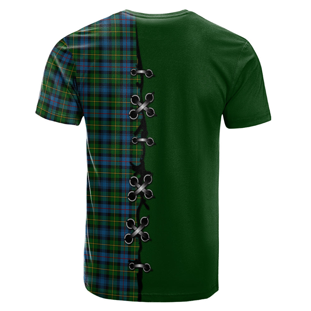 MacLeod of Skye Tartan T-shirt - Lion Rampant And Celtic Thistle Style