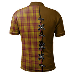 MacMillan Dress Tartan Polo Shirt - Lion Rampant And Celtic Thistle Style