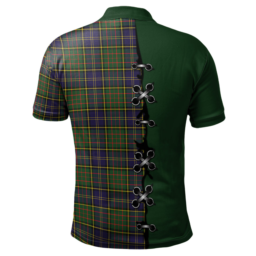 MacMillan Hunting Modern Tartan Polo Shirt - Lion Rampant And Celtic Thistle Style