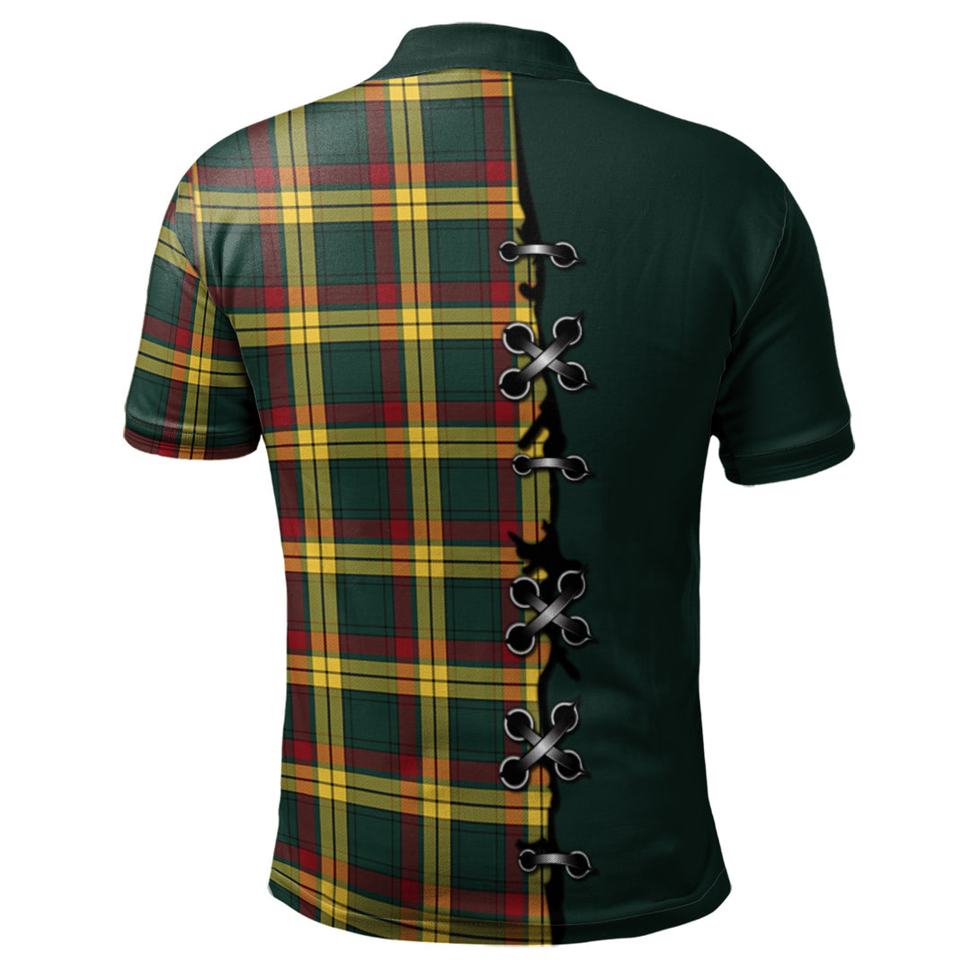 MacMillan Old Modern Tartan Polo Shirt - Lion Rampant And Celtic Thistle Style