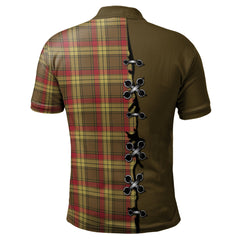 MacMillan Old Weathered Tartan Polo Shirt - Lion Rampant And Celtic Thistle Style