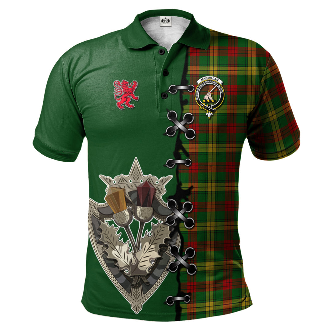 MacMillan Society of Glasgow Tartan Polo Shirt - Lion Rampant And Celtic Thistle Style