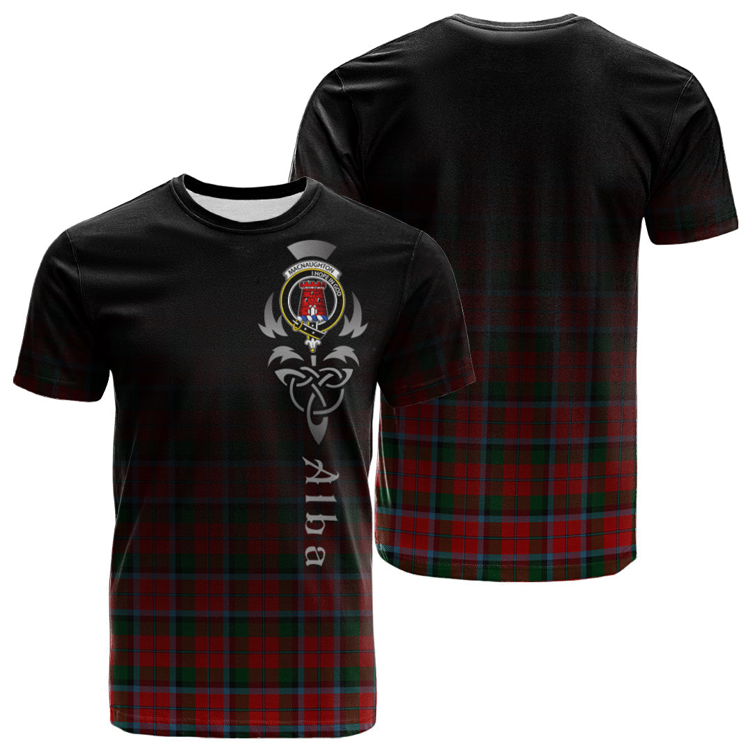 MacNaughton Tartan Crest T-shirt - Alba Celtic Style