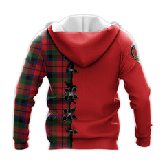 MacNaughton Modern Tartan Hoodie - Lion Rampant And Celtic Thistle Style