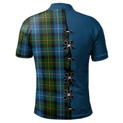 MacNeil of Barra Tartan Polo Shirt - Lion Rampant And Celtic Thistle Style
