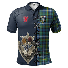 MacNeil of Barra Ancient Tartan Polo Shirt - Lion Rampant And Celtic Thistle Style