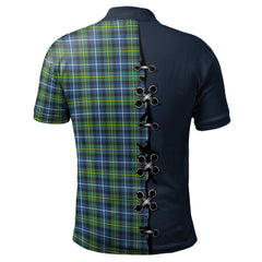 MacNeil of Barra Ancient Tartan Polo Shirt - Lion Rampant And Celtic Thistle Style