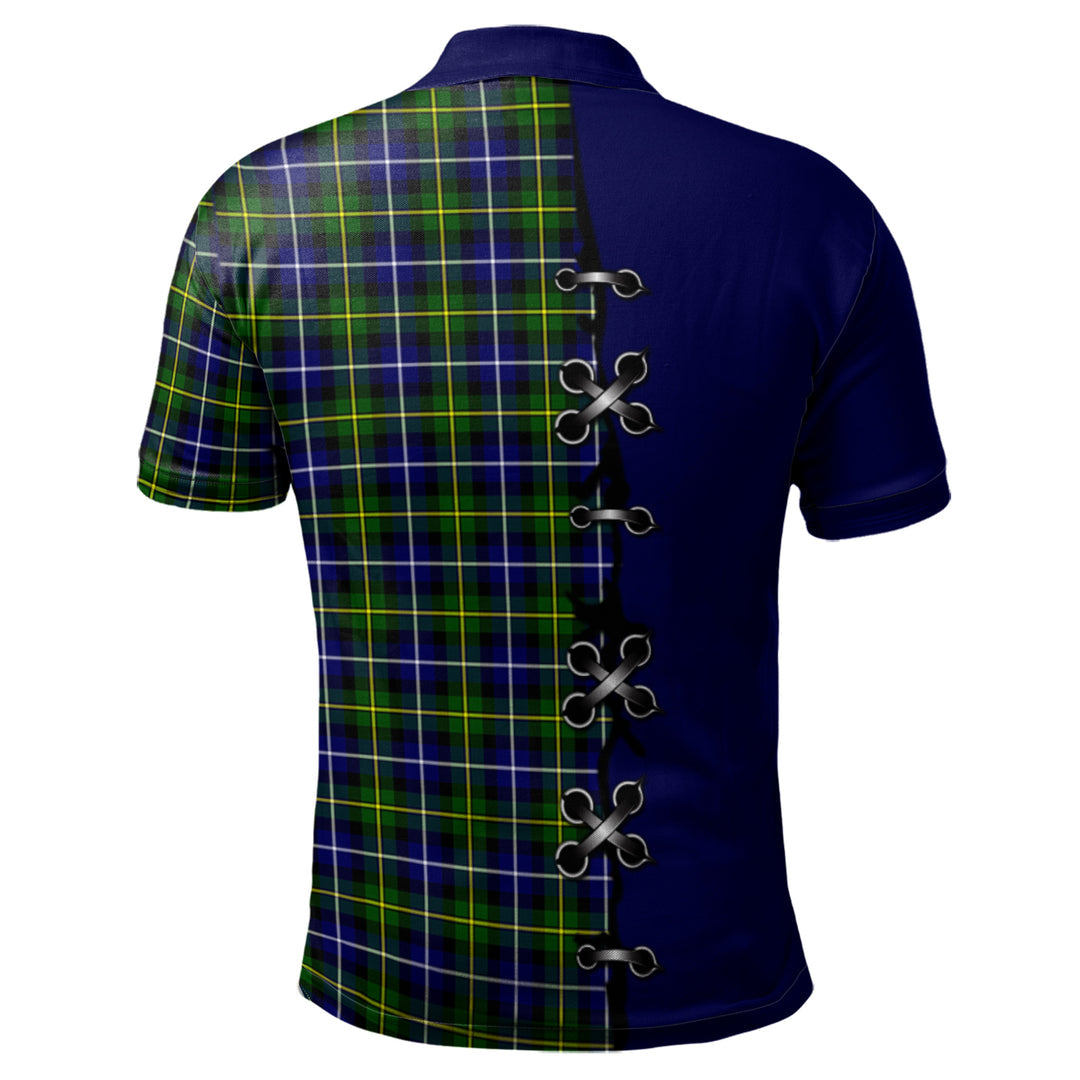 MacNeil of Barra Modern Tartan Polo Shirt - Lion Rampant And Celtic Thistle Style