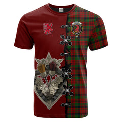 MacNicol Tartan T-shirt - Lion Rampant And Celtic Thistle Style