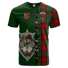 MacPhail Tartan T-shirt - Lion Rampant And Celtic Thistle Style