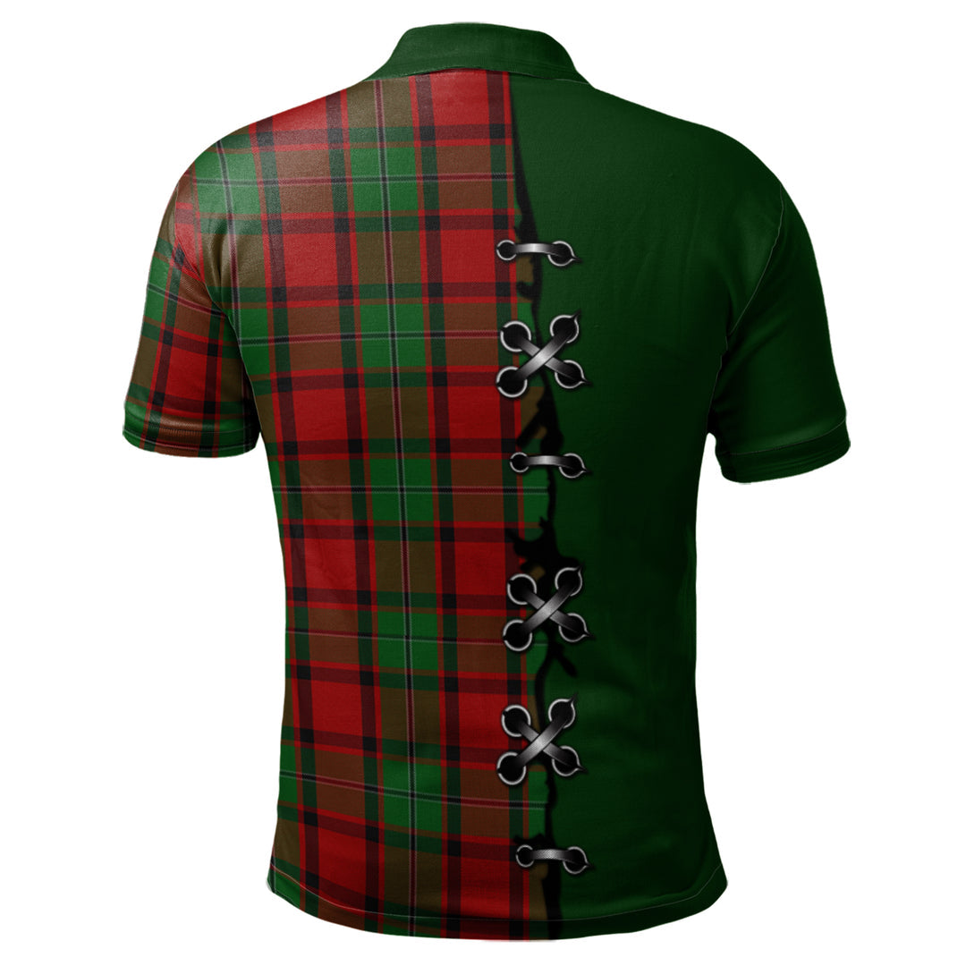 MacPhail Tartan Polo Shirt - Lion Rampant And Celtic Thistle Style