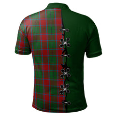 MacPhail Blue Bands Tartan Polo Shirt - Lion Rampant And Celtic Thistle Style