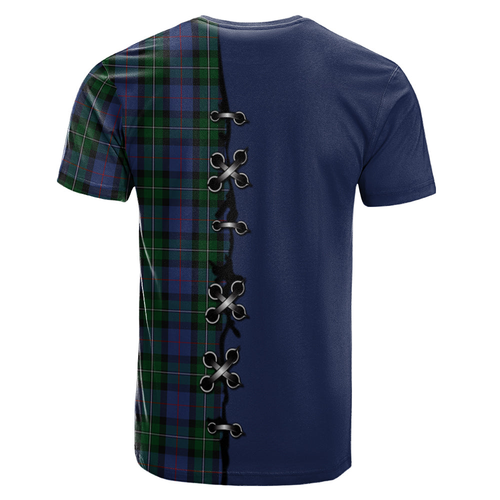 MacPhail Hunting Tartan T-shirt - Lion Rampant And Celtic Thistle Style