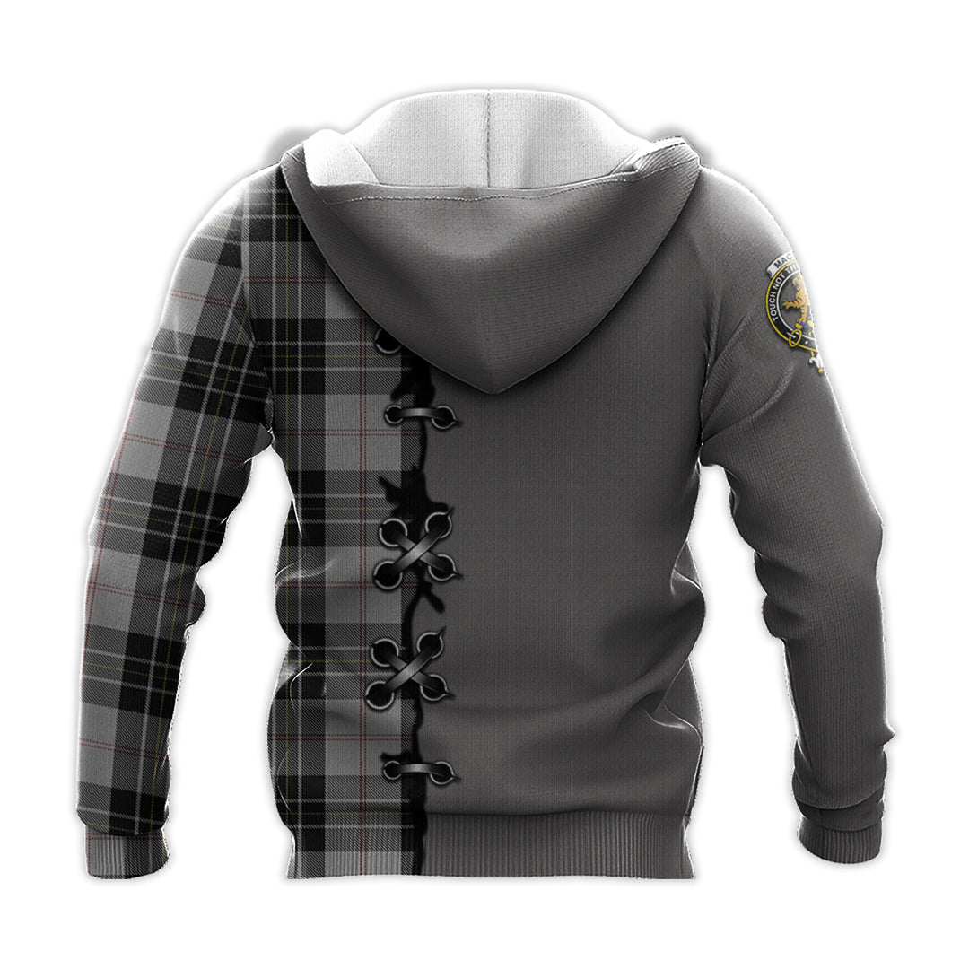 MacPherson Dress Tartan Hoodie - Lion Rampant And Celtic Thistle Style