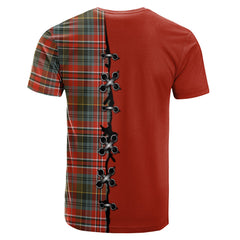 MacPherson Weathered Tartan T-shirt - Lion Rampant And Celtic Thistle Style
