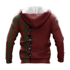 MacQuarrie Tartan Hoodie - Lion Rampant And Celtic Thistle Style