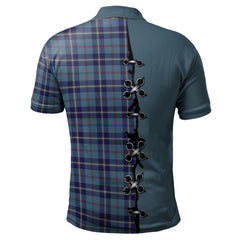 MacRaes of America Tartan Polo Shirt - Lion Rampant And Celtic Thistle Style