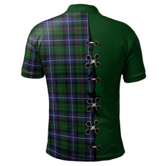 MacRow Hunting Tartan Polo Shirt - Lion Rampant And Celtic Thistle Style