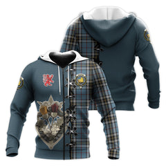 MacTavish Dress Tartan Hoodie - Lion Rampant And Celtic Thistle Style