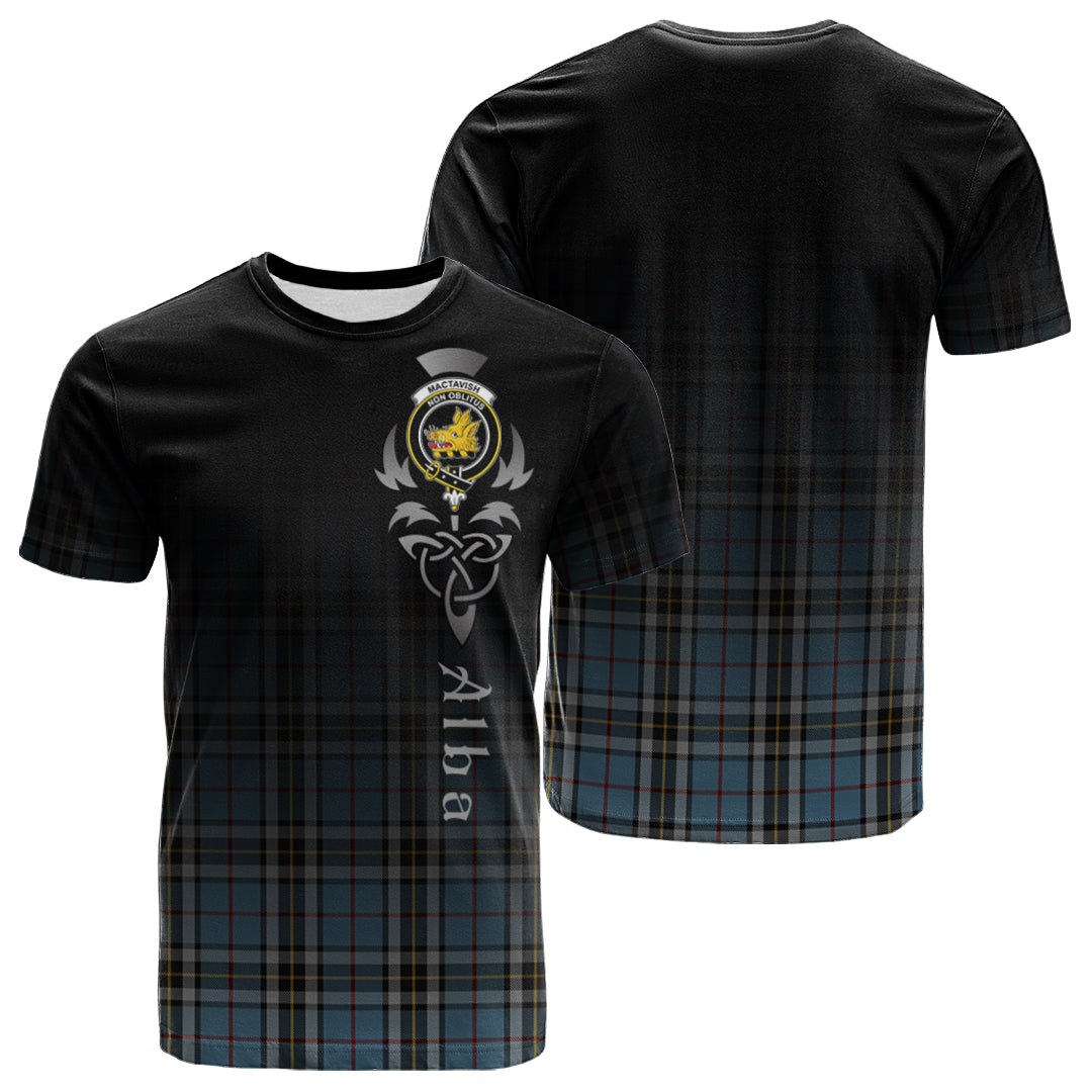 MacTavish Dress Tartan Crest T-shirt - Alba Celtic Style