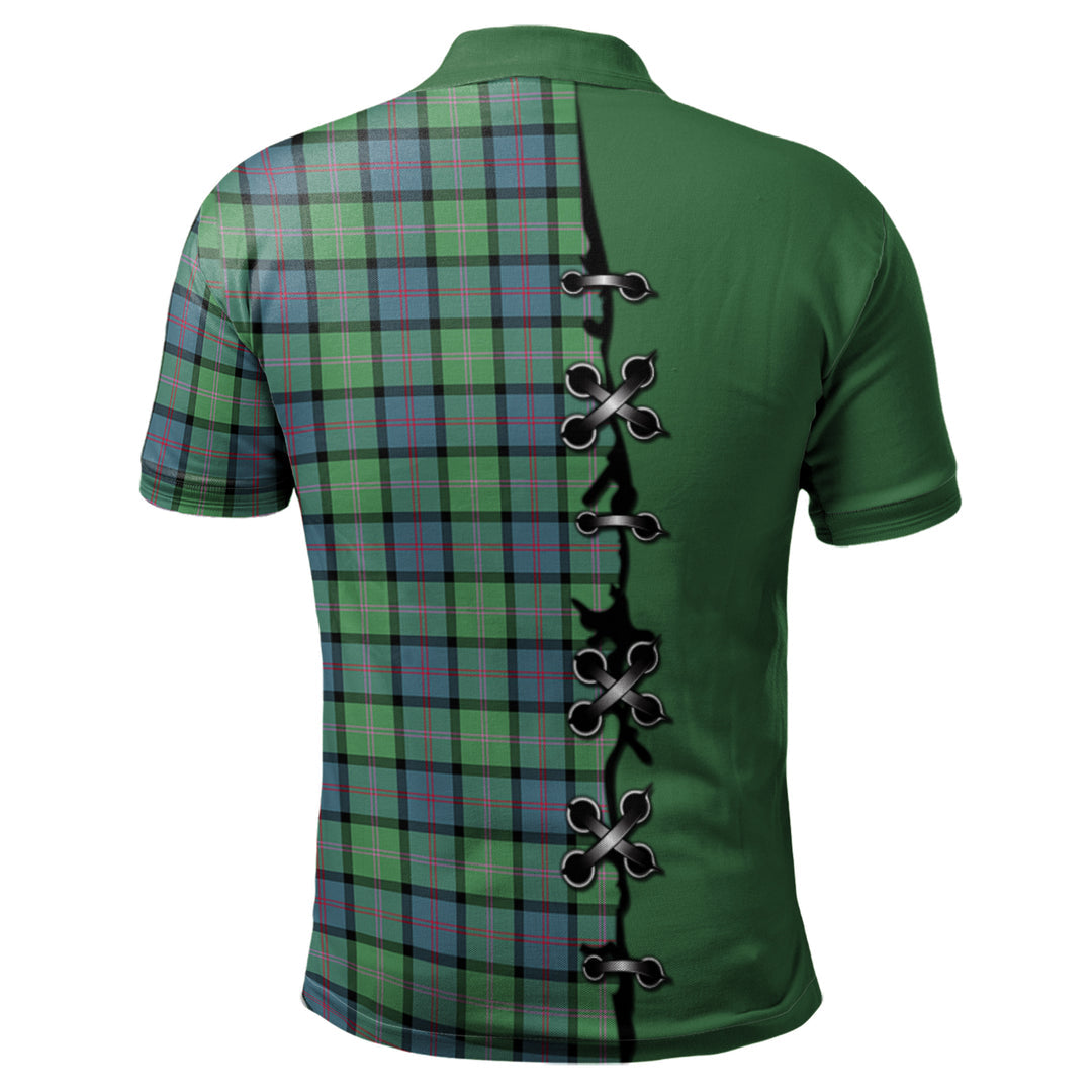 MacThomas Ancient Tartan Polo Shirt - Lion Rampant And Celtic Thistle Style