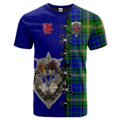 Maitland Tartan T-shirt - Lion Rampant And Celtic Thistle Style