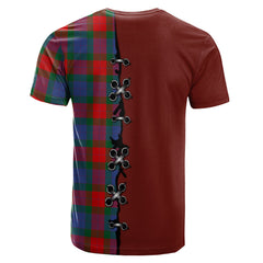Mar Tartan T-shirt - Lion Rampant And Celtic Thistle Style